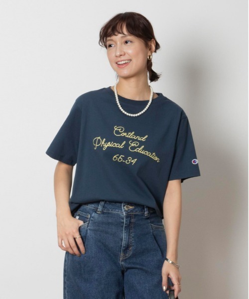 Champion】チェーン刺繍ロゴTシャツ（Tシャツ/カットソー