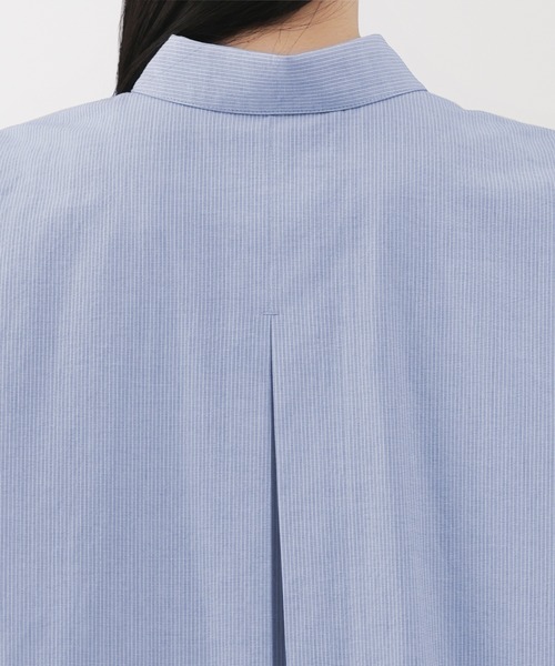 無印良品（ムジルシリョウヒン）の「婦人　涼感　レギュラーカラー半袖シャツ（シャツ/ブラウス・レディース・ライトオレンジ系/サックスブルー系/ブラック/ホワイト・XL/L/M/S）」の13枚目の写真