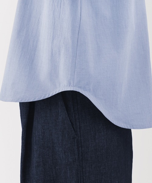 無印良品（ムジルシリョウヒン）の「婦人　涼感　レギュラーカラー半袖シャツ（シャツ/ブラウス・レディース・ライトオレンジ系/サックスブルー系/ブラック/ホワイト・XL/L/M/S）」の14枚目の写真