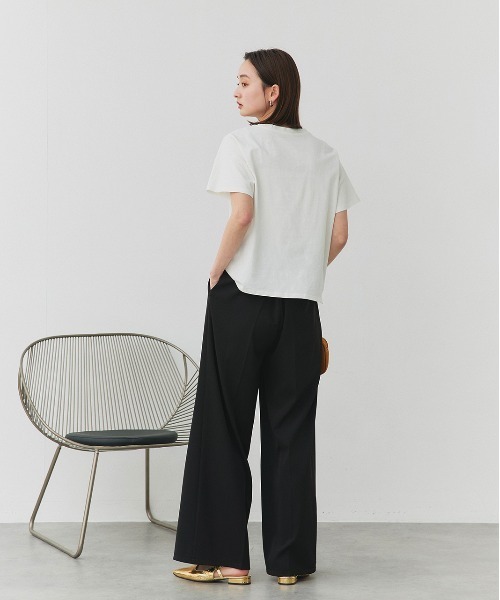 ad thie(アドティエ)の「ベーシックロゴ プリントTシャツ(Tシャツ/カットソー・レディース・ブルー/ナチュラル/ブラック/ホワイト×グリーン/ホワイト×ブラック/チャコール・FREE)」の14枚目の写真