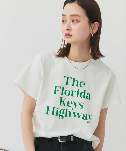 ad thie(アドティエ)の「ベーシックロゴ プリントTシャツ(Tシャツ/カットソー・レディース・ブルー/ナチュラル/ブラック/ホワイト×グリーン/ホワイト×ブラック/チャコール・FREE)」の22枚目の写真