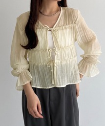 シアーブラウス」に該当するホワイト/白色系のファッション通販