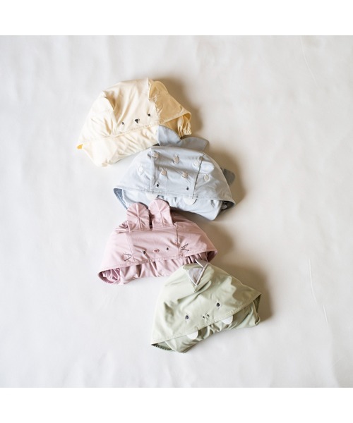 mocmof（モクモフ）の「ひやとろ アニマルケープ（おくるみ・キッズ・ピンク/グリーン系その他4/ブルー系その他3/アイボリー・フリー）」の9枚目の写真