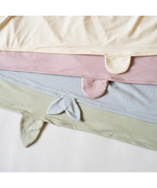 mocmof（モクモフ）の「ひやとろ アニマルケープ（おくるみ・キッズ・ピンク/グリーン系その他4/ブルー系その他3/アイボリー・フリー）」の10枚目の写真