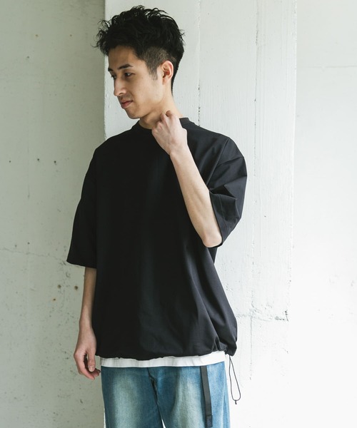 アーバンリサーチドアーズ  未使用タグ付き　ポロシャツ URD Drawstring Short-Sleeve T-shirts（Tシャツ/カットソー