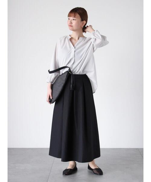 Lugnoncure（ルノンキュール）の「【イージーケア】7分袖スキッパーブラウス（シャツ/ブラウス・レディース・ネイビー/ピンク/オフホワイト/チャコールグレー・F）」の14枚目の写真