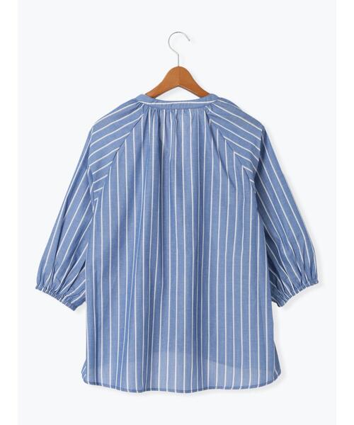 Lugnoncure（ルノンキュール）の「【イージーケア】7分袖スキッパーブラウス（シャツ/ブラウス・レディース・ネイビー/ピンク/オフホワイト/チャコールグレー・F）」の22枚目の写真