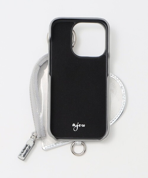 ajew＞PVC HEART PLANET POCKET iPhone15Proケース（スマホケース