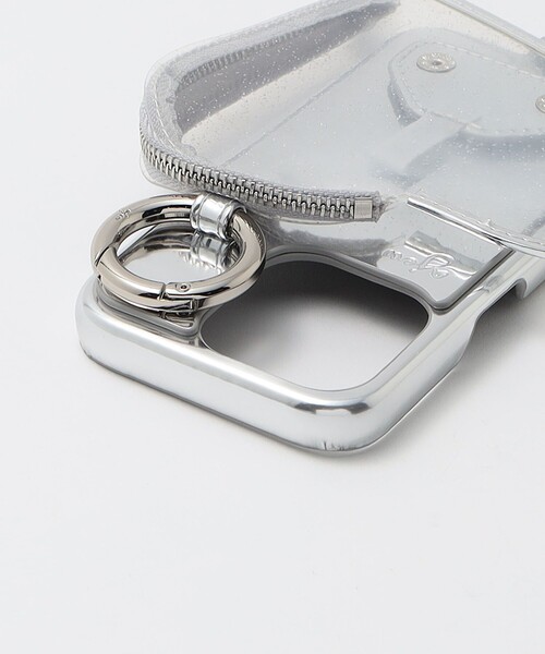 ajew エジュウPVC HEART PLANET POCKETケース シルバー ajew iPhone対応 エジュー PVC heart planet pocket case ハート