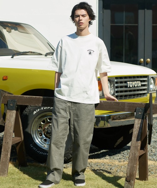 go slow caravan(ゴースローキャラバン)の「COBMASTER/コブマスター 吸水速乾天竺刺繍ルーズTEE(トレッキングツール)(Tシャツ/カットソー・メンズ・ホワイト/ブラック/イエロー/モスグリーン・MEDIUM/LARGE/X-LARGE)」の10枚目の写真