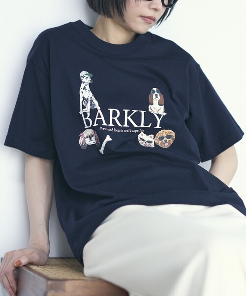 Firsthand（ファーストハンド）の「Firsthand/ファーストハンド オーガニックコットン アニマルプリントT BARKLY（Tシャツ/カットソー・レディース・ホワイト/ネイビー/チャコールグレー・FREE）」の18枚目の写真