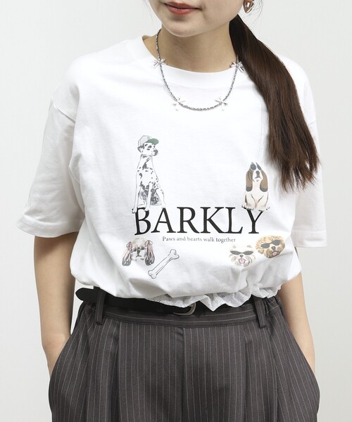 Firsthand（ファーストハンド）の「Firsthand/ファーストハンド オーガニックコットン アニマルプリントT BARKLY（Tシャツ/カットソー・レディース・ホワイト/ネイビー/チャコールグレー・FREE）」の14枚目の写真