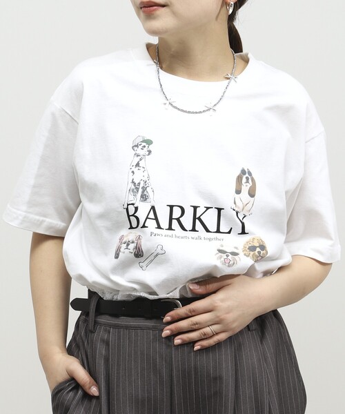 Firsthand（ファーストハンド）の「Firsthand/ファーストハンド オーガニックコットン アニマルプリントT BARKLY（Tシャツ/カットソー・レディース・ホワイト/ネイビー/チャコールグレー・FREE）」の15枚目の写真