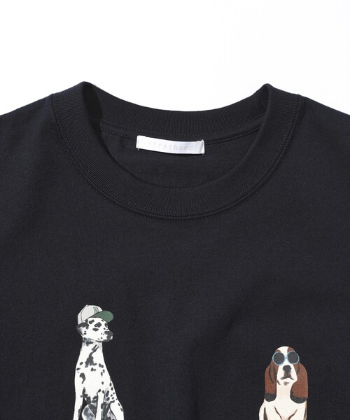 Firsthand（ファーストハンド）の「Firsthand/ファーストハンド オーガニックコットン アニマルプリントT BARKLY（Tシャツ/カットソー・レディース・ホワイト/ネイビー/チャコールグレー・FREE）」の4枚目の写真