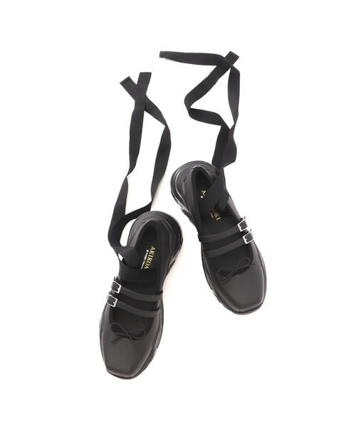 AKIKOAOKI（アキコアオキ）の「AKIKOAOKI /アキコアオキ/別注Giselle Faux-leather/ローファー（バレエシューズ・レディース・ブラック・35/39/38/37/36）」の22枚目の写真