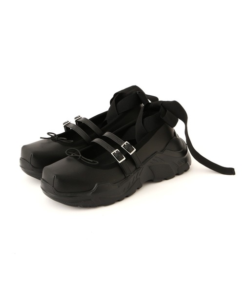 AKIKOAOKI（アキコアオキ）の「AKIKOAOKI /アキコアオキ/別注Giselle Faux-leather/ローファー（バレエシューズ・レディース・ブラック・35/39/38/37/36）」の3枚目の写真