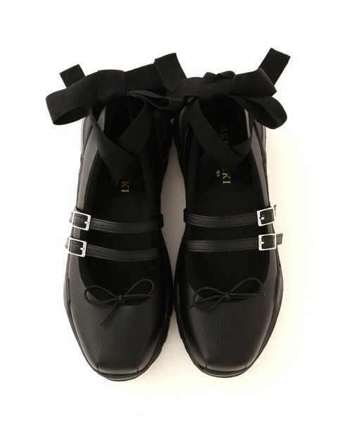 AKIKOAOKI（アキコアオキ）の「AKIKOAOKI /アキコアオキ/別注Giselle Faux-leather/ローファー（バレエシューズ・レディース・ブラック・35/39/38/37/36）」の4枚目の写真