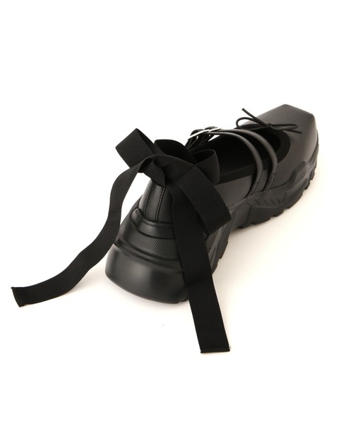 AKIKOAOKI（アキコアオキ）の「AKIKOAOKI /アキコアオキ/別注Giselle Faux-leather/ローファー（バレエシューズ・レディース・ブラック・35/39/38/37/36）」の5枚目の写真