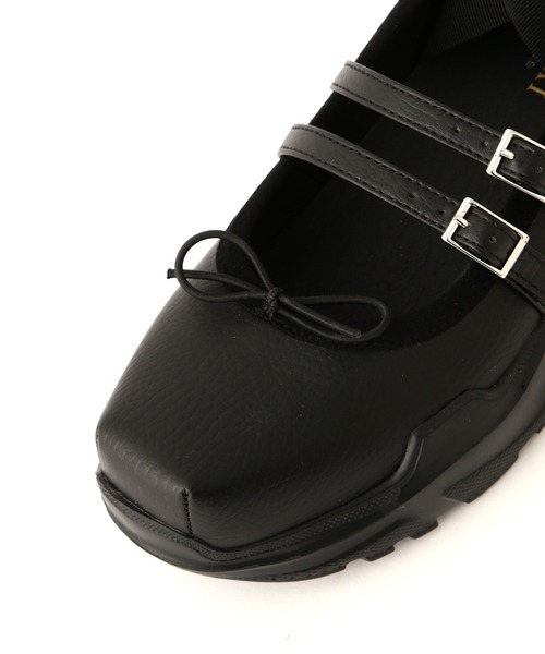 AKIKOAOKI（アキコアオキ）の「AKIKOAOKI /アキコアオキ/別注Giselle Faux-leather/ローファー（バレエシューズ・レディース・ブラック・35/39/38/37/36）」の6枚目の写真