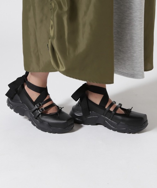 AKIKOAOKI（アキコアオキ）の「AKIKOAOKI /アキコアオキ/別注Giselle Faux-leather/ローファー（バレエシューズ・レディース・ブラック・35/39/38/37/36）」の10枚目の写真