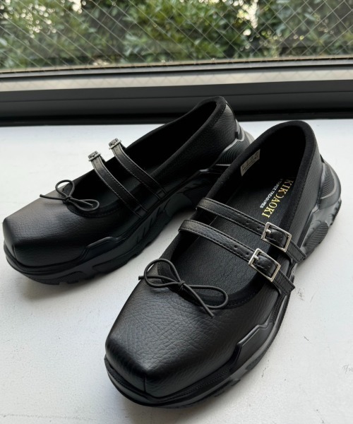 AKIKOAOKI（アキコアオキ）の「AKIKOAOKI /アキコアオキ/別注Giselle Faux-leather/ローファー（バレエシューズ・レディース・ブラック・35/39/38/37/36）」の12枚目の写真