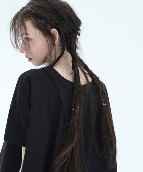 BEDSIDEDRAMA(ベットサイドドラマ)の「DIGNEY DOLL Flare T-Shirt(Tシャツ/カットソー・レディース・ナチュラル/ブラック/ホワイト・1/2)」の5枚目の写真