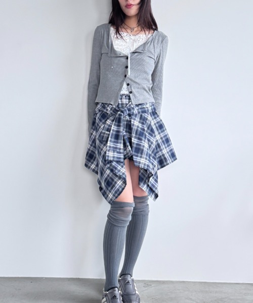 【関税込み】Rose Murdoch ブルー Jack ミニスカート クチュール ミニスカート（ピンク/ブラック）｜AMICA(アミカ