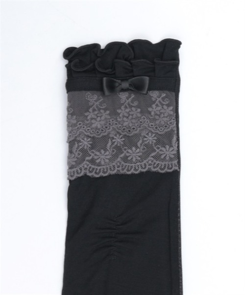 axes femme（アクシーズファム）の「レース重ねロングＵＶ手袋（手袋・レディース・ブラック/ピンク/キナリ・FREE）」の12枚目の写真