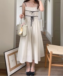 モノトーン 大人ガーリーワンピース