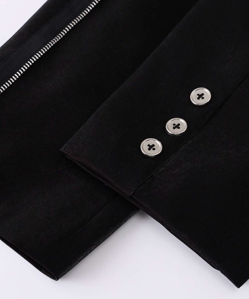 LA POMME petit(ラポミ・プチ)の「Zip Design Jacket(テーラードジャケット・レディース・ブラック・SMALL/MEDIUM/LARGE)」の7枚目の写真
