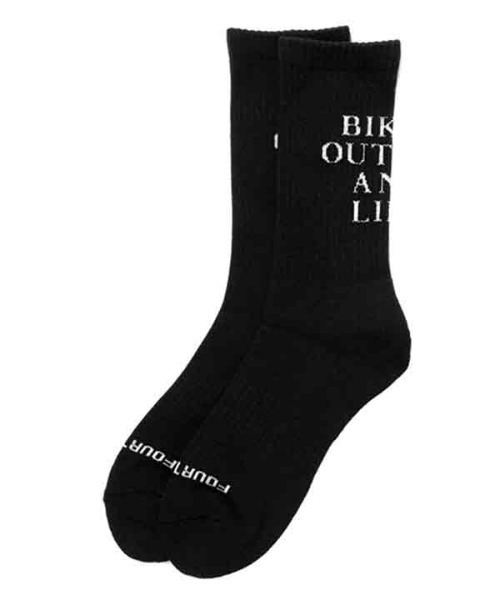 430（フォーサーティ）の「mko12851- CM MESSAGE LONG SOX ロングソックス（ソックス/靴下・メンズ・ホワイト/グリーン/ブラック・FREE）」の2枚目の写真