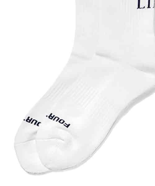 430（フォーサーティ）の「mko12851- CM MESSAGE LONG SOX ロングソックス（ソックス/靴下・メンズ・ホワイト/グリーン/ブラック・FREE）」の5枚目の写真