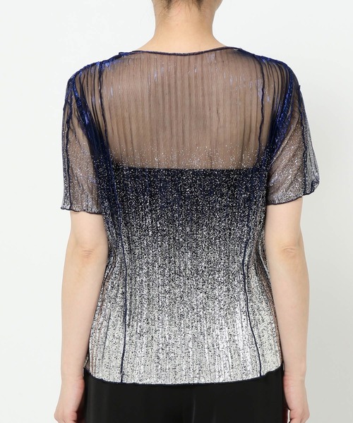 HARE（ハレ）の「ラメプリーツシアートップス(HARE)（Tシャツ/カットソー・レディース・ライトブルー/ブラック×シルバー/ブルー系その他/レッド/ブラック/ブルー/オレンジ・FREE）」の22枚目の写真