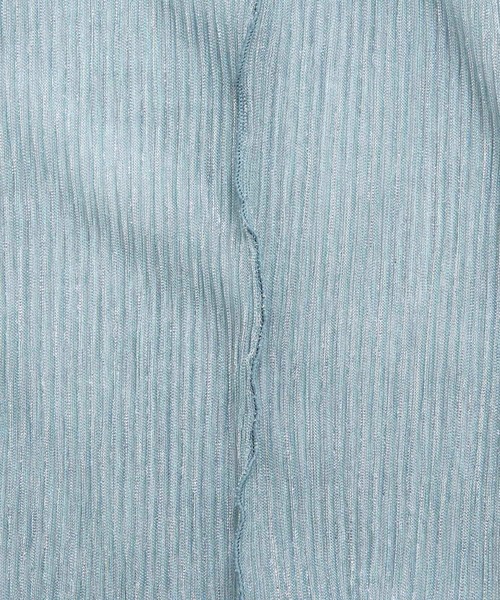 HARE（ハレ）の「ラメプリーツシアートップス(HARE)（Tシャツ/カットソー・レディース・ライトブルー/ブラック×シルバー/ブルー系その他/レッド/ブラック/ブルー/オレンジ・FREE）」の9枚目の写真