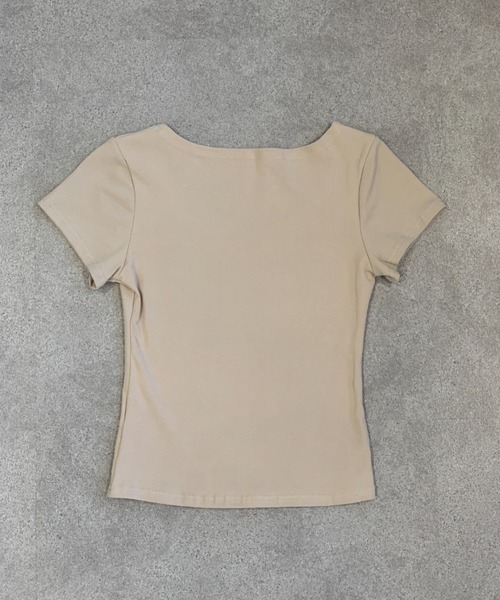 lilful(リルフル)の「グランジ レタリングロゴプリント タイトピチT(Tシャツ/カットソー・レディース・ブラウン/ベージュ・S/M/L)」の20枚目の写真