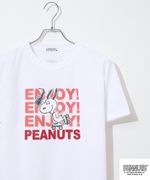 PEANUTSプリントハニカムドライ半袖Tシャツ