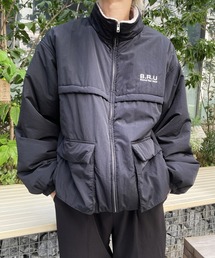 B.R.U（ブル）の「ロゴ刺繍ボアブルゾン（ダウンジャケット/コート）」