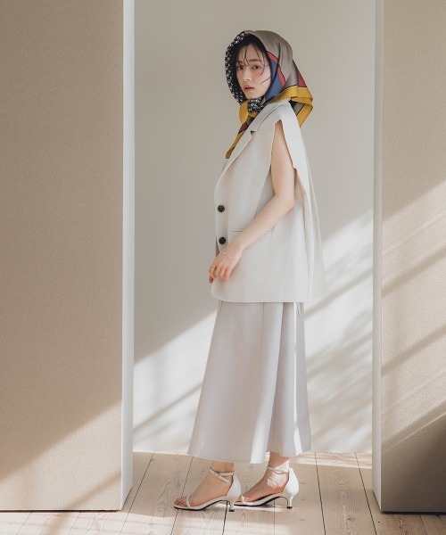 Petitjo(プッチージョ)の「小さいサイズ コクーンジレ 低身長さん・小柄女性(ベスト・レディース・アイボリー/ブラック・PS/PM)」の8枚目の写真