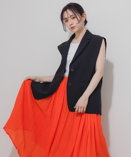 Petitjo(プッチージョ)の「小さいサイズ コクーンジレ 低身長さん・小柄女性(ベスト・レディース・アイボリー/ブラック・PS/PM)」の15枚目の写真