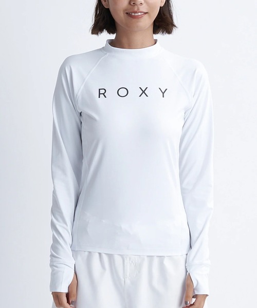 ROXY(ロキシー)の「【ROXY/ロキシー】25SS RASHIE L/S/水陸両用ハイネック長袖ラッシュガード(水着)(ラッシュガード・レディース・ホワイト/ブラック・SMALL/MEDIUM/LARGE)」の3枚目の写真