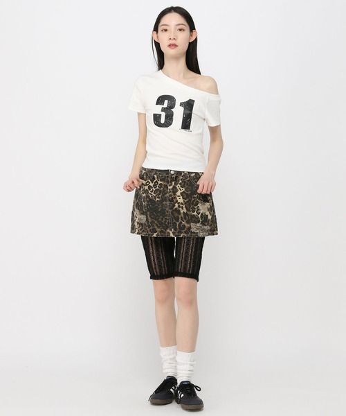 3.3 Field Trip (3.3フィールドトリップ)の「3.3 Field Trip/オフショルナンバーT(Tシャツ/カットソー・レディース・ホワイト/ブラック/グレー/レッド・FREE)」の16枚目の写真