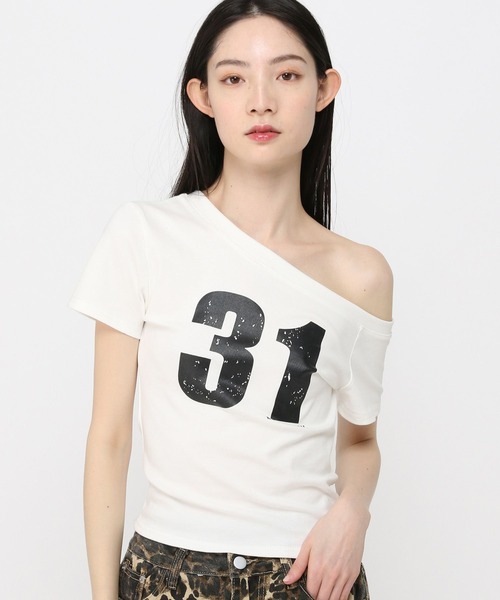 3.3 Field Trip (3.3フィールドトリップ)の「3.3 Field Trip/オフショルナンバーT(Tシャツ/カットソー・レディース・ホワイト/ブラック/グレー/レッド・FREE)」の20枚目の写真