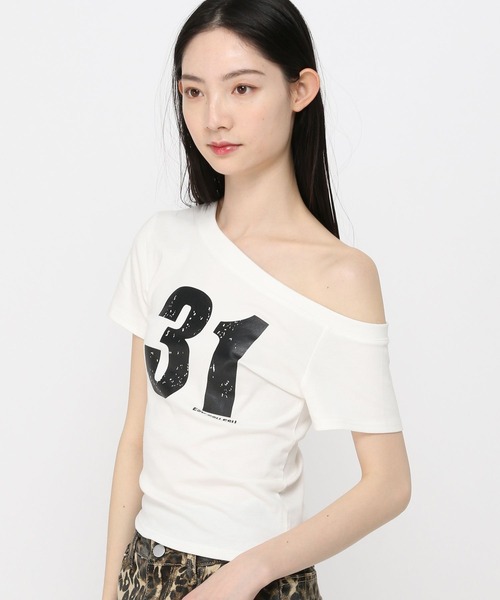 3.3 Field Trip (3.3フィールドトリップ)の「3.3 Field Trip/オフショルナンバーT(Tシャツ/カットソー・レディース・ホワイト/ブラック/グレー/レッド・FREE)」の21枚目の写真