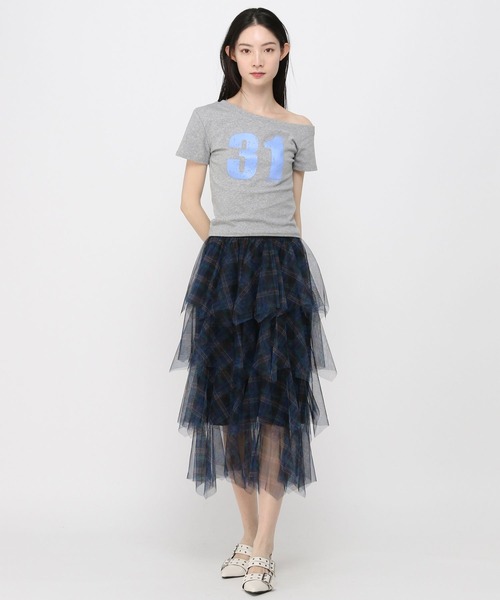 3.3 Field Trip (3.3フィールドトリップ)の「3.3 Field Trip/オフショルナンバーT(Tシャツ/カットソー・レディース・ホワイト/ブラック/グレー/レッド・FREE)」の22枚目の写真