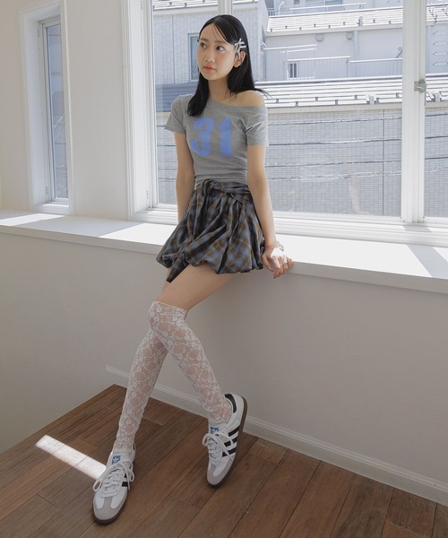 3.3 Field Trip (3.3フィールドトリップ)の「3.3 Field Trip/オフショルナンバーT(Tシャツ/カットソー・レディース・ホワイト/ブラック/グレー/レッド・FREE)」の7枚目の写真