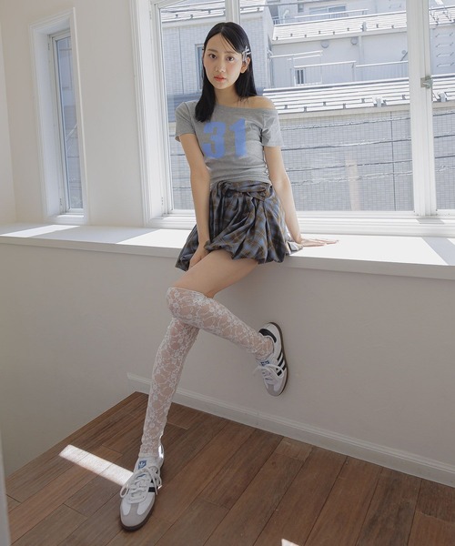 3.3 Field Trip (3.3フィールドトリップ)の「3.3 Field Trip/オフショルナンバーT(Tシャツ/カットソー・レディース・ホワイト/ブラック/グレー/レッド・FREE)」の8枚目の写真