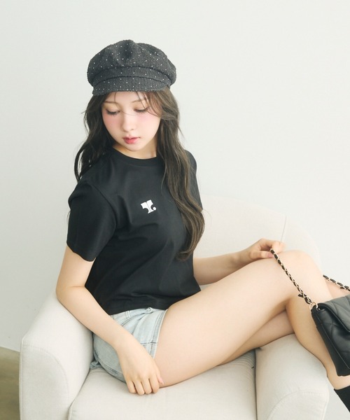 TITTY&CO.(ティティーアンドコー)の「ラメドットベレー帽(ハンチング/ベレー帽・レディース・ブラック/ブルー・FREE)」の8枚目の写真