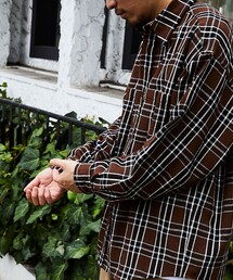 THOM BROWNE トム ブラウン 長袖シャツ チェック柄 ブルー系 0