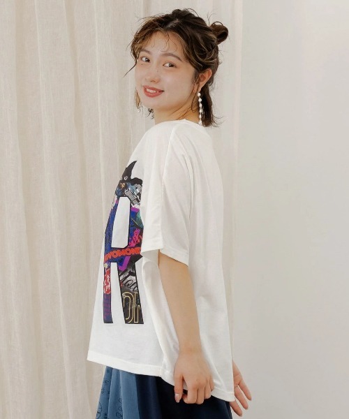 ScoLar（スカラー）の「ScoLar/スカラー　ロゴアップリケPO（Tシャツ/カットソー・レディース・ホワイト/サックスブルー/ブラック・FREE）」の10枚目の写真