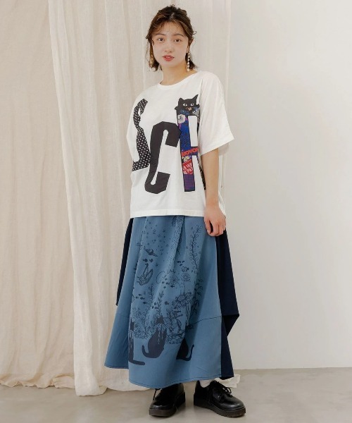 ScoLar（スカラー）の「ScoLar/スカラー　ロゴアップリケPO（Tシャツ/カットソー・レディース・ホワイト/サックスブルー/ブラック・FREE）」の11枚目の写真